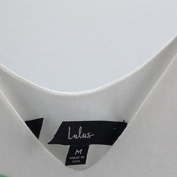 LULU'S SZ M Just Breathe White Belted Slit Rayon Blend Wide Leg Jumpsuit NEW B23 - Picture 5 of 8